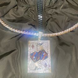 High Quality King Of Spades Pendant and Chain