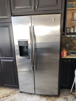 Stainless steel fridge