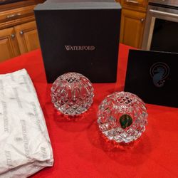 "NIB" Waterford Round Candle Holders "Gift"For 