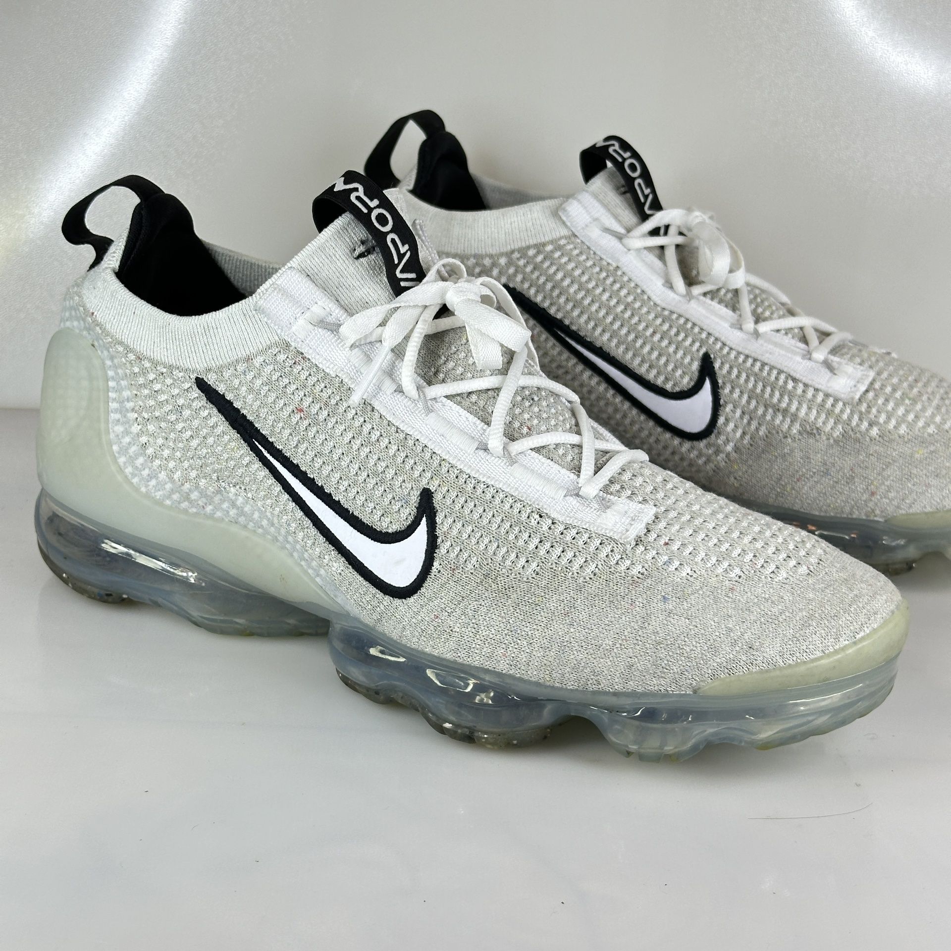 Nike Mens Air VaporMax 2021 Flyknit DH4084-100 Gray Running Shoes Sneakers Sz 11 Air VaporMax 2021 Flyknit  main image 3