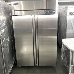 48” Double Door Stainless Steel Refrigerator 