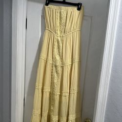 Sun Dress , Long , Yellow