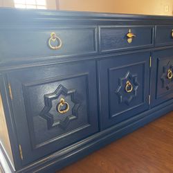 Blue And Gold Dresser