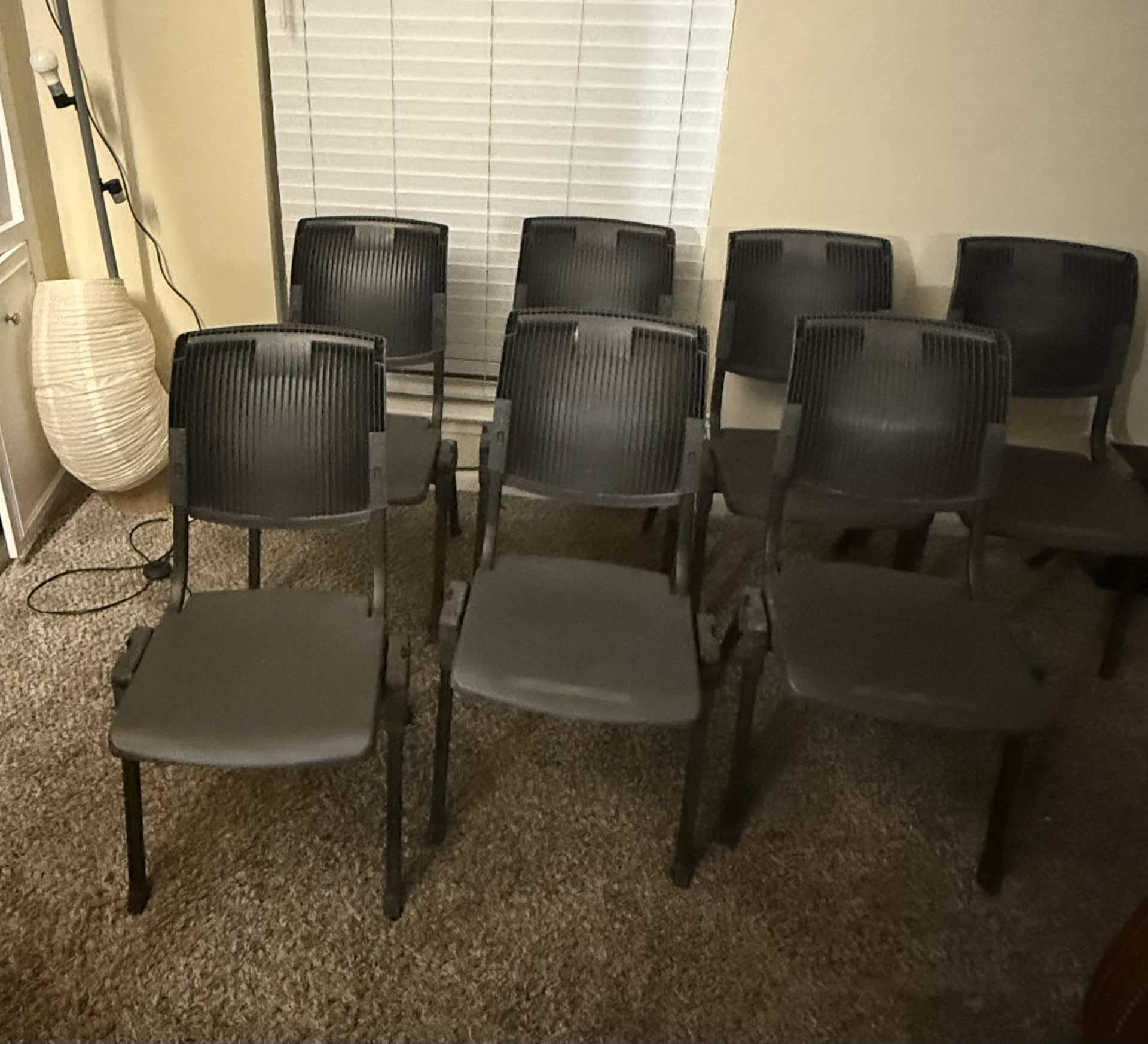 Set of 7 plastic chairs indoor and outdoor light Weight