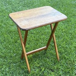 Vintage Multi Purpose Wood TV Tray Folding Table