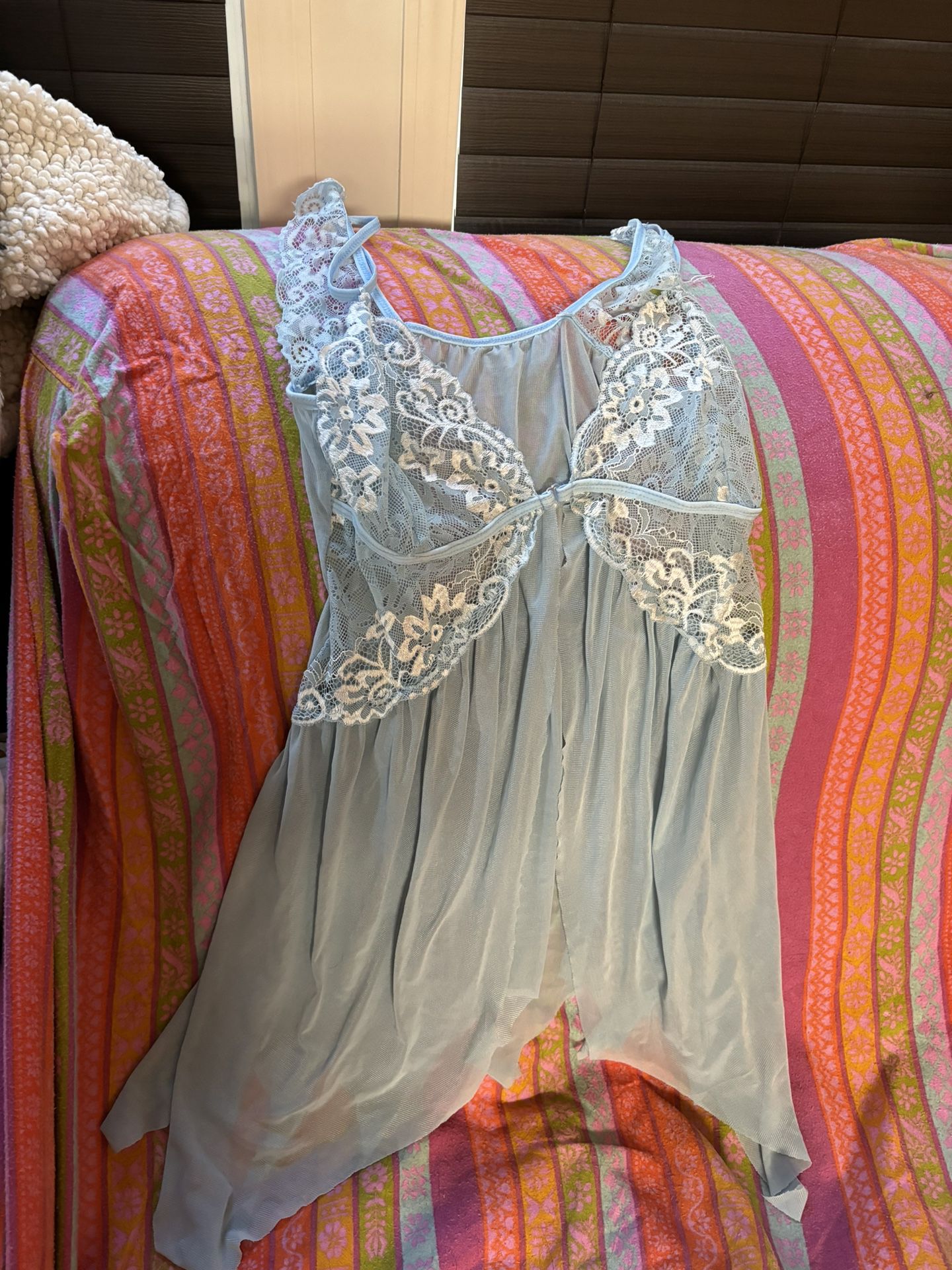 Nightie/ Lingerie / Nightgown/ Baby Doll Powder Blue Sexy Size M-L
