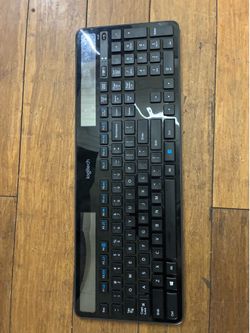 Logitech K750 Wireless Solar Keyboard Full Size Windows Black w/ USB Receiver