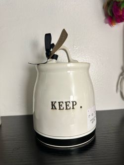 Rae Dunn Artisan Collection KEEP Ceramic Canister