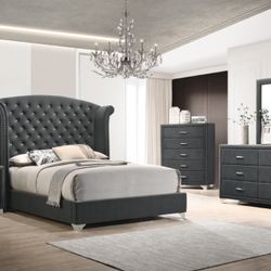 4 Pc Queen Bedroom Set 100 Day Payment Option 