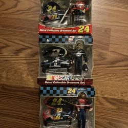 3 NASCAR 2004 Dated Collectible Ornaments