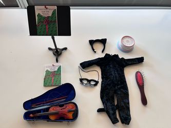 American Girl Pleasant Company AGOT Kitty Cat Costume Violin & More