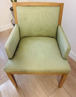Custom Green Hair on Hide Upholstered Chairs