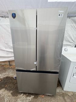 Midea French Door Refrigerator in Stainless Steel 👻