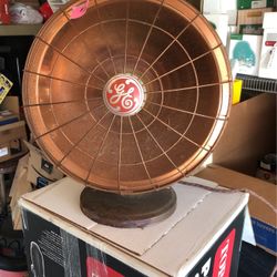 Vintage Copper Heat Lamp By GE