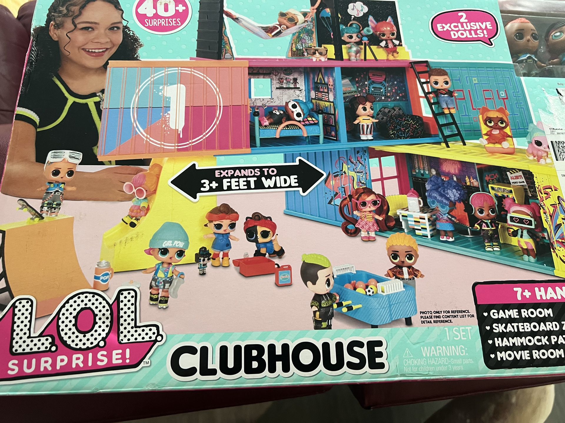 LOL Surprise Clubhouse Playset With 40+ Surprises and 2 Exclusives Dolls, Great Gift for Kids Ages 4 5 6+