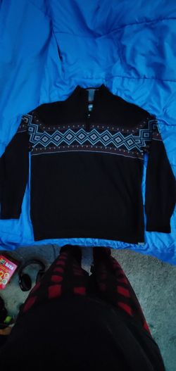 eddie bauer black long sleeve quarter zip