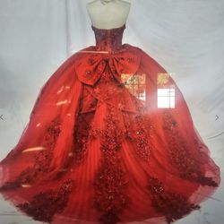 Used Quince Red Dress Size Small