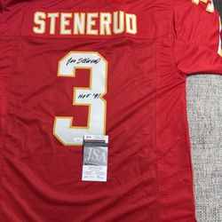 Jan Stenerud Signed Autograph Custom Jersey - JSA COA- Kansas City Chiefs