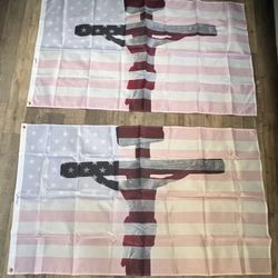 Used USA Jesus Flag Size 3ftx5ft 