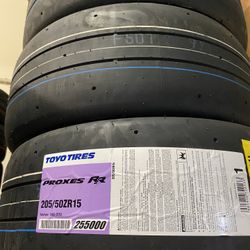 TOYO TIRES 205/50ZR15 $184 NEW PROXES RR DOT RACING TIRE 205/50/15 HIGH PERFORMANCE TIRE 205/50ZR/15 DRIFT 205/50R/15 RACE TIRES