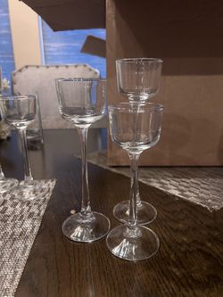 Glass candle holders