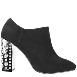 IMiller Black Suede Rhinestone Bootie 8.5 NWOB 