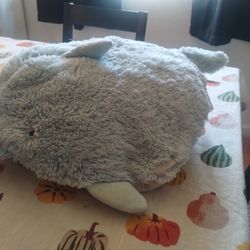 Rare Pillow Pets Originals Blue Dolphin Squeaky 2010 Stuffed Plush Toy 18"Blue Lovey