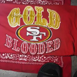 49ers T Shirt And An Adjustable 49er Hat And 49er Hoodie And 49er Jersey 