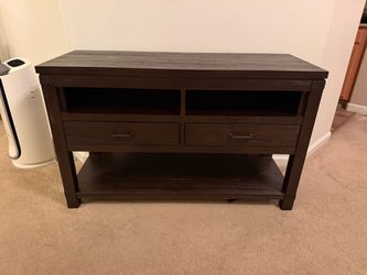 Livingston Dark Brown Wood Console Table
