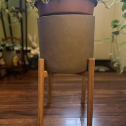 Plant pot holder gray 