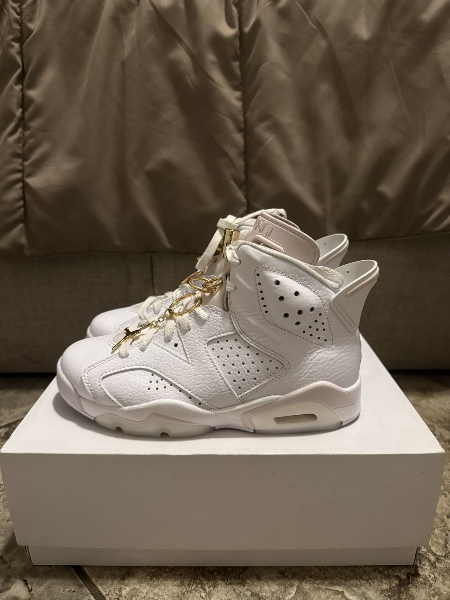 Jordan 6 Gold Hoops Women