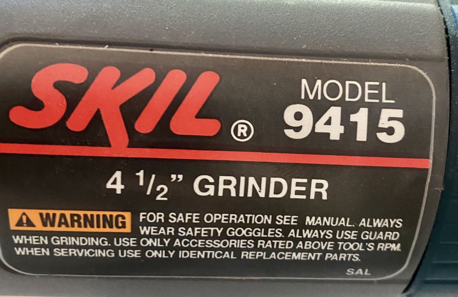 Skil 4.5 inch angle grinder. Unused been in storage a while