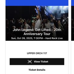 John Legend Tickets .....