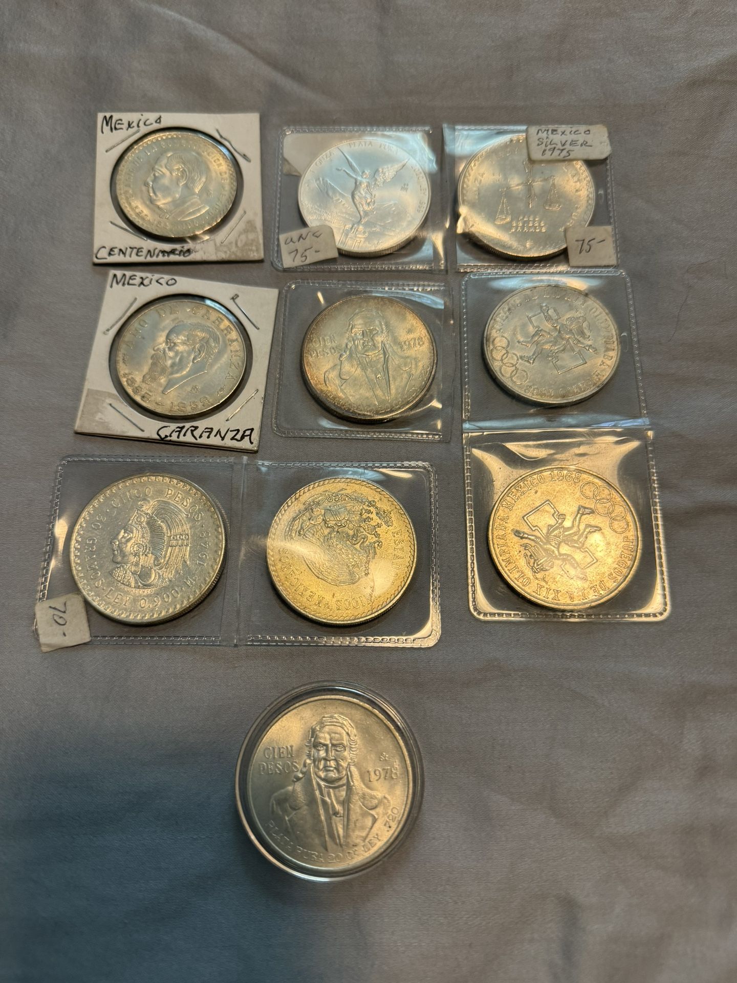 10 Silver Mexican Coins