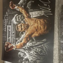 Mike Tyson Signed 16x20 Spotlight Photo