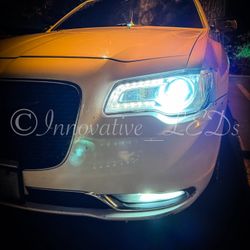 6000k Glacier White LED Headlight And 3000k Jdm Yellow LEDs Fog Lights 