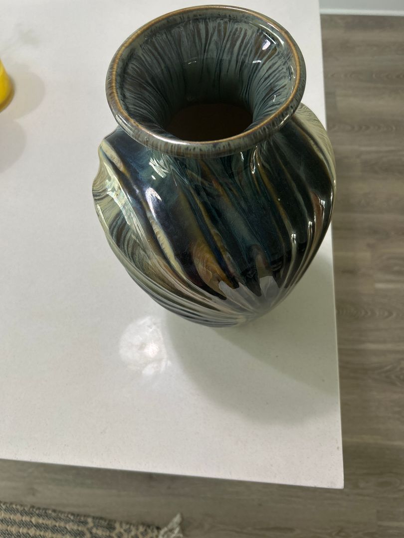 Artisan Swirl Ceramic Vase
