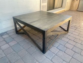 Gorgeous Rustic Acacia Wood 40” x 40” Square Coffee Table