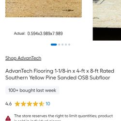 Sub Flooring 4x8x1 1/8