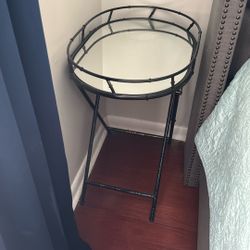 Folding Mirrored Tray Table