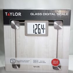 TAYLOR GLASS DIGITAL SCALE EXTRA LARGE BACKLIGHT DISPLAY