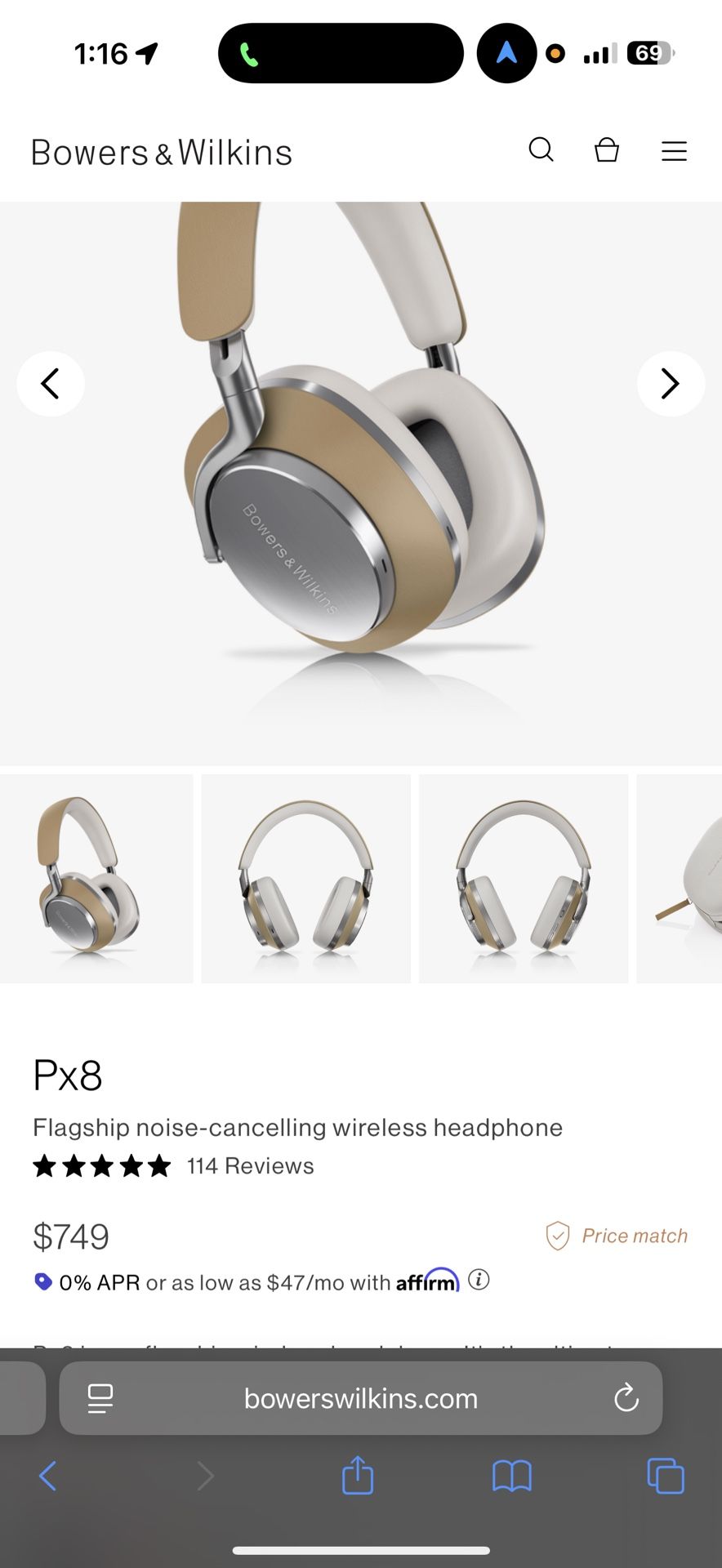 Bowers & Wilkins PX8 headphones
