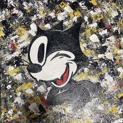Felix the cat square painting