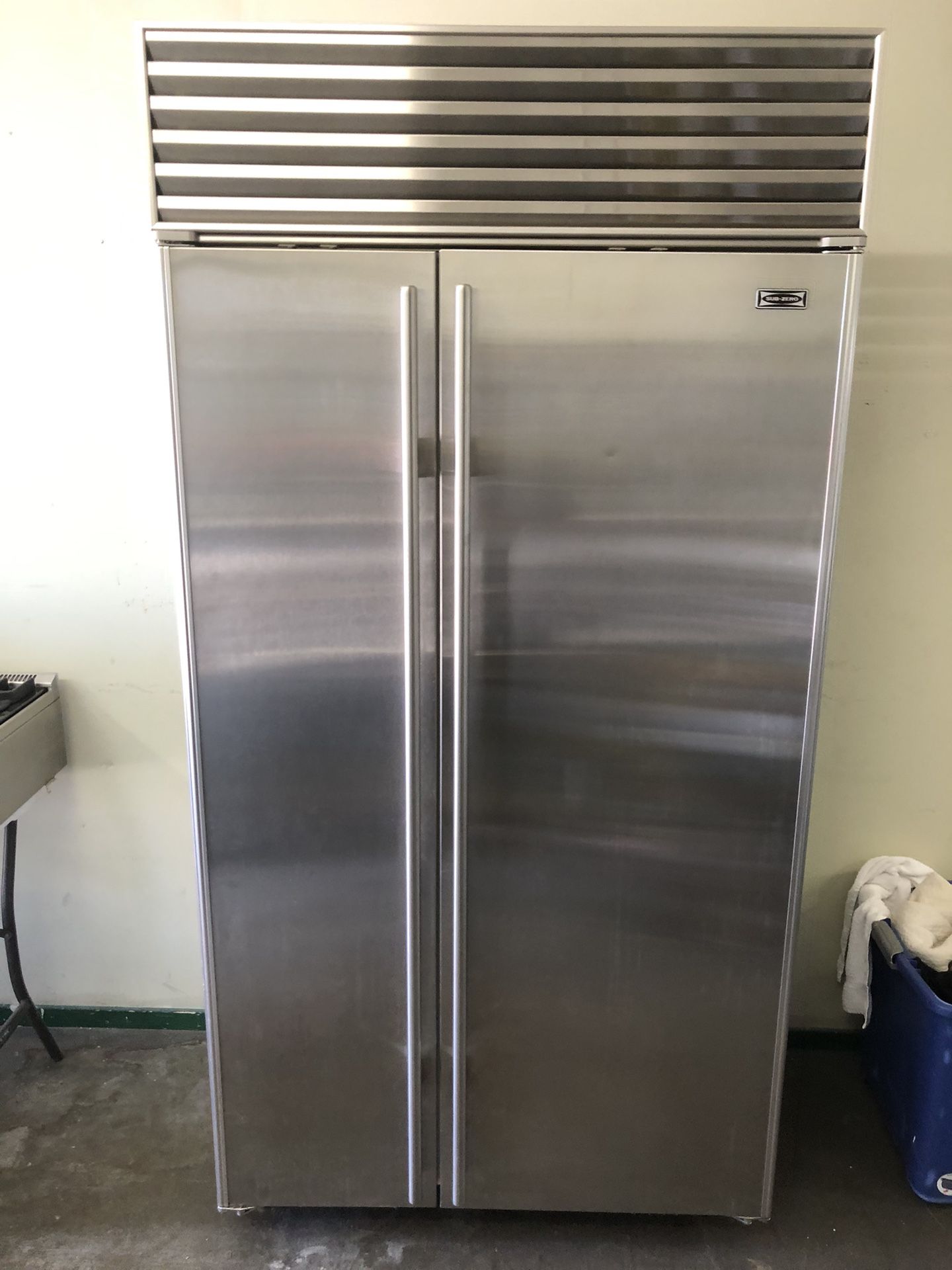 Sub Zero 42”Wide Stainless Steel Built In Refrigerator Side By Side