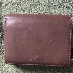 coach leather bifold wallet 