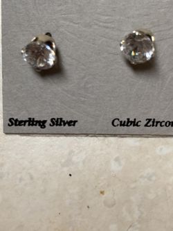 Sterling silver cz earrings