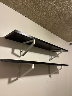 Two Black IKEA shelves