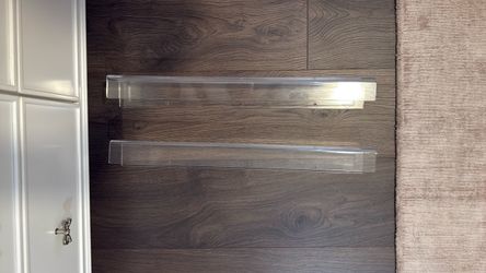 Two Clear acrylic shelves