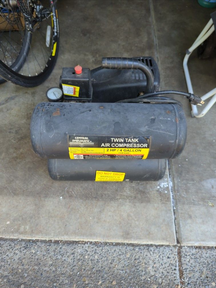 4 Gallon Twin Tank Air Compressor