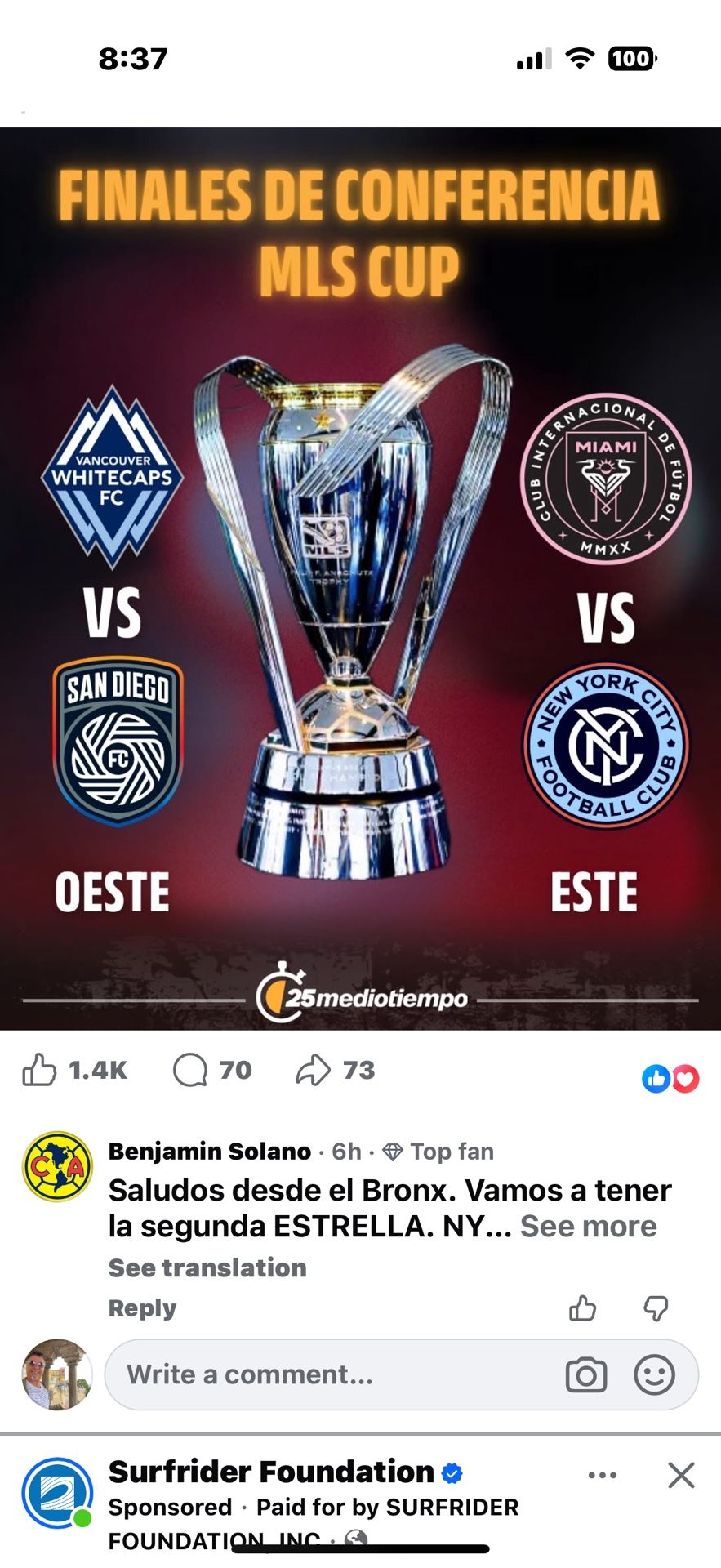 SDFC Conference Finals -section 207 Row 1 Seats 3-6